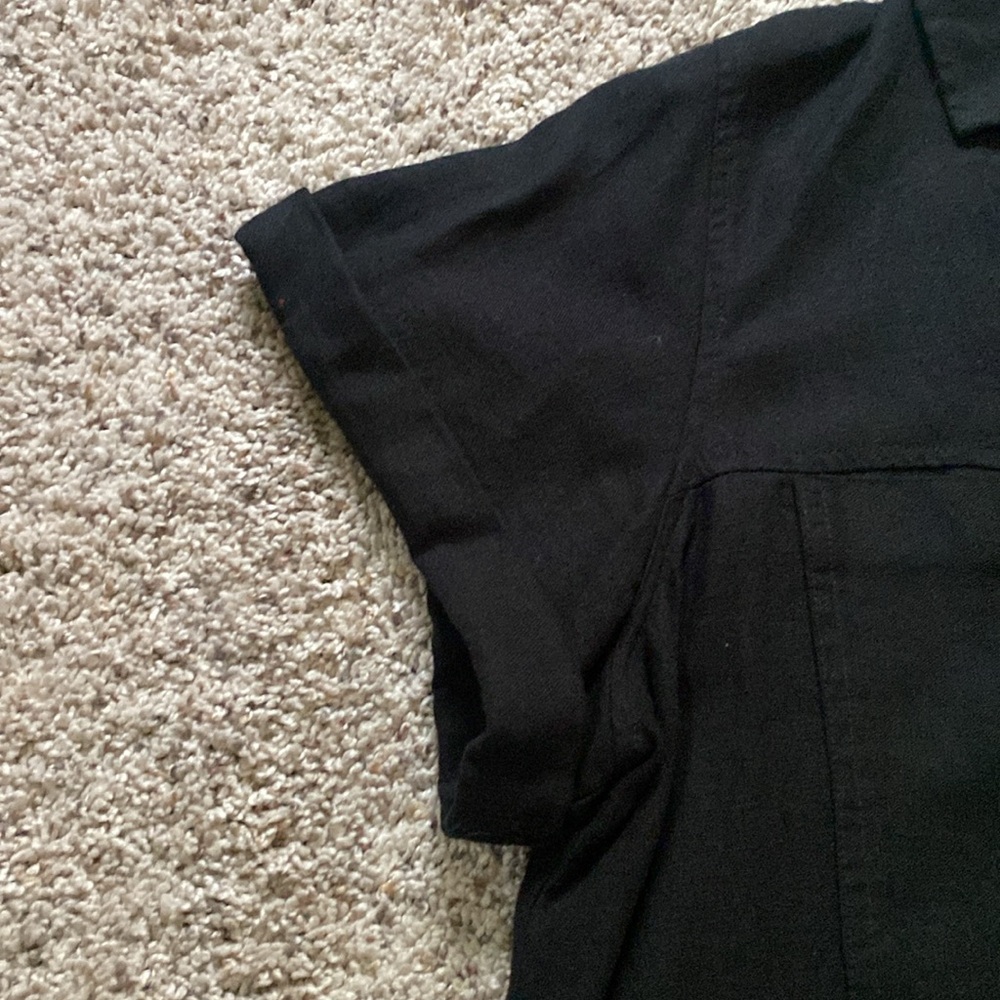 Womens Linen Universal Thread Top size Large Black - Picture 6 of 8